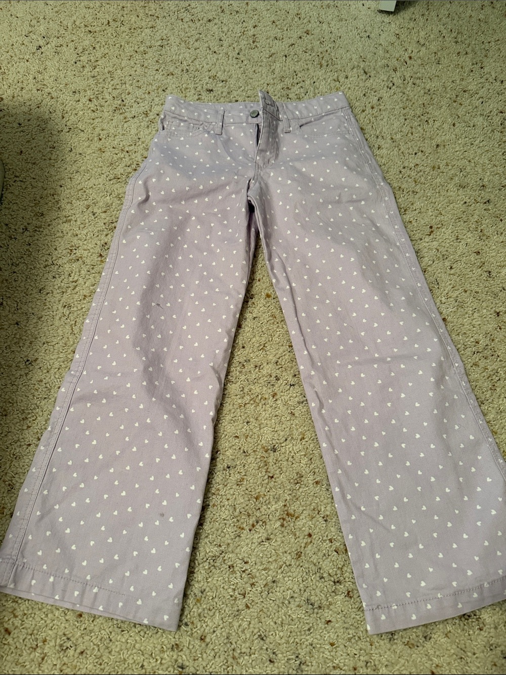 art class Lavender Polka Heart Jeans for Kids